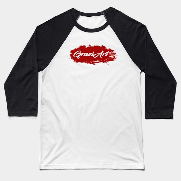 GraziArt  red Baseball T-Shirt by Grazia